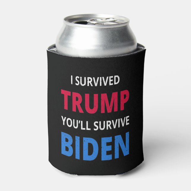 Rafraîchisseur Pour Canette J'ai survécu à Trump, vous allez survivre à Biden  (Can devant)