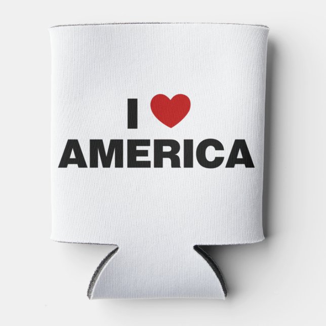 Rafraîchisseur Pour Canette J'aime l'Amérique (Devant)