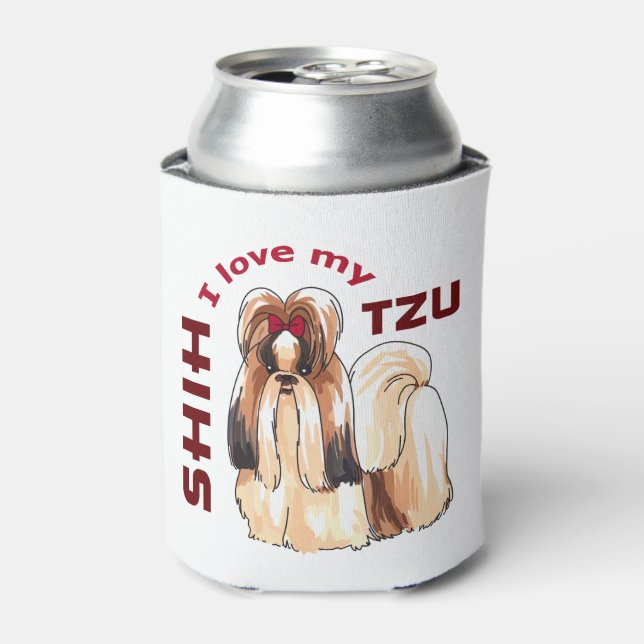 Rafraîchisseur Pour Canette J'aime mon Shih Tzu (Can devant)