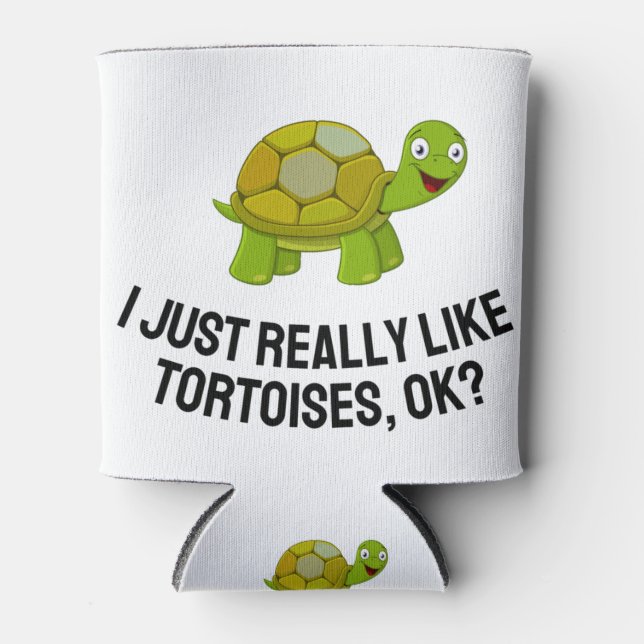 Rafraîchisseur Pour Canette J'Aime Vraiment Les Tortues Ok Les Tortues (Devant)