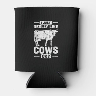 Rafraîchisseur Pour Canette J'Aime Vraiment Les Vaches Ok - Cadeau De Vache