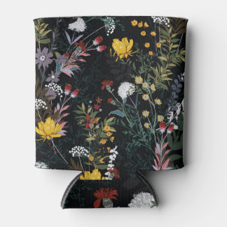 Rafraîchisseur Pour Canette Jardin floral foncé : Motif nocturne florissant