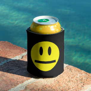 Rafraîchisseur Pour Canette Jaune brillant et joyeux visage souriant