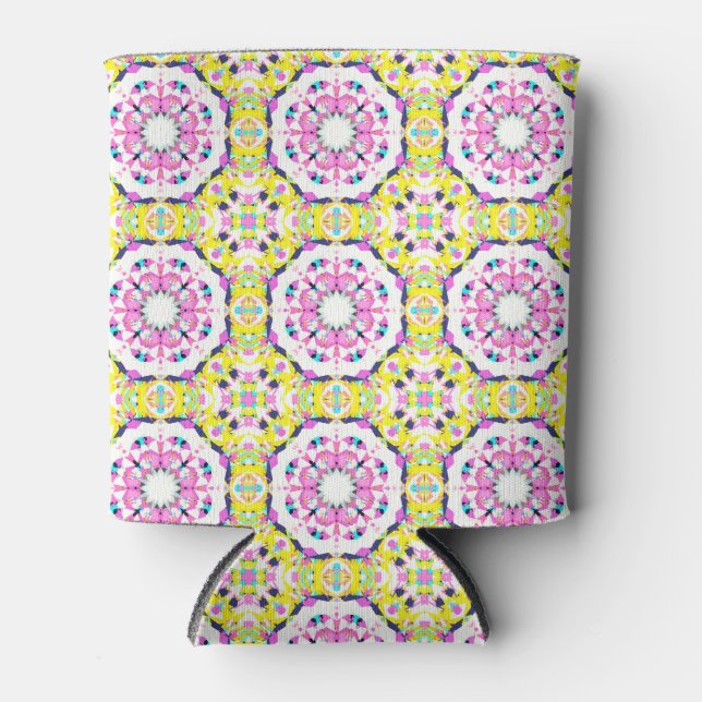 Rafraîchisseur Pour Canette Jaune et rose Vacay Star Motif (Devant)