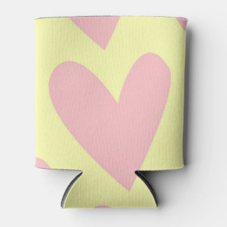 Rafraîchisseur Pour Canette Jaune rose mignon Coeur simple Motif Y2K