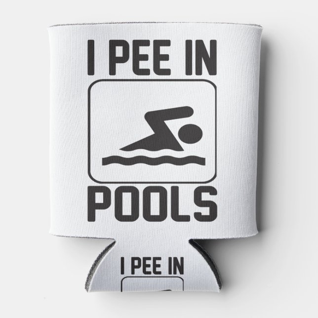 Rafraîchisseur Pour Canette Je pisse dans les piscines (Devant)