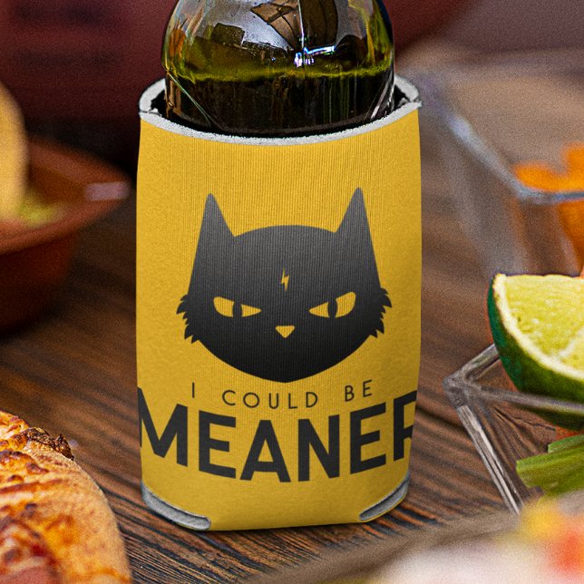 Rafraîchisseur Pour Canette Je Pourrais Être Sérieux | Moody Cat Beverage Cool (Créateur téléchargé)