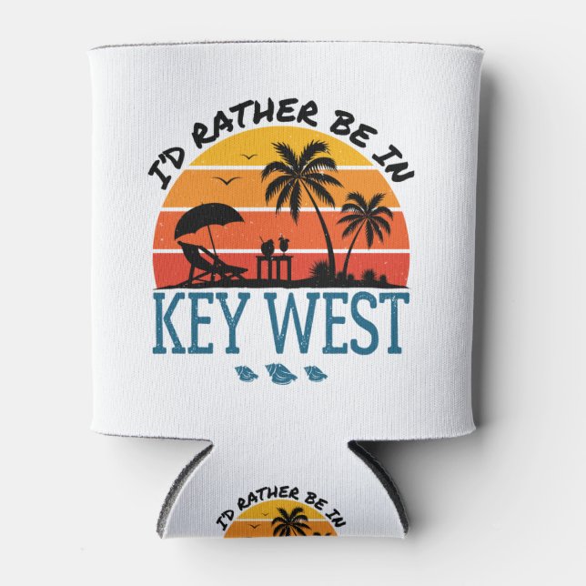 Rafraîchisseur Pour Canette Je préférerais être dans Key West Florida Keys (Devant)