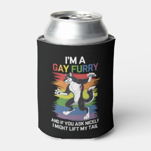 Rafraîchisseur Pour Canette Je suis un renard arc-en-ciel furieux gay fierté L