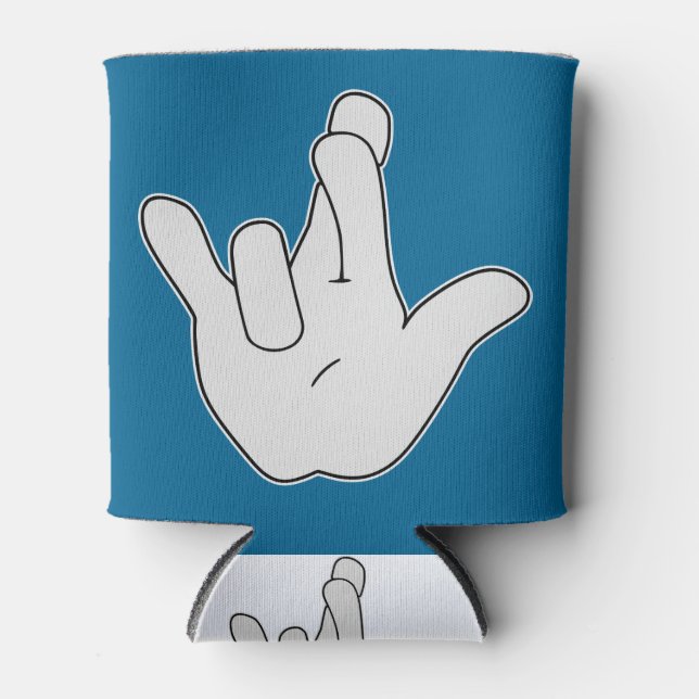 Rafraîchisseur Pour Canette Je t'aime vraiment ASL 2 ©WhiteTigerLLC.Com (Devant)