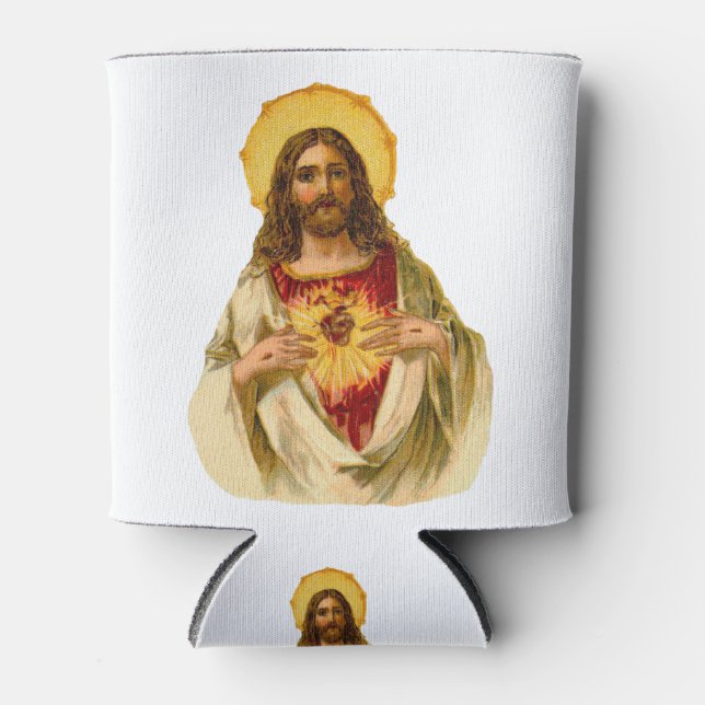 Rafraîchisseur Pour Canette Jésus Christ notre Seigneur Coeur Sacré (Devant)