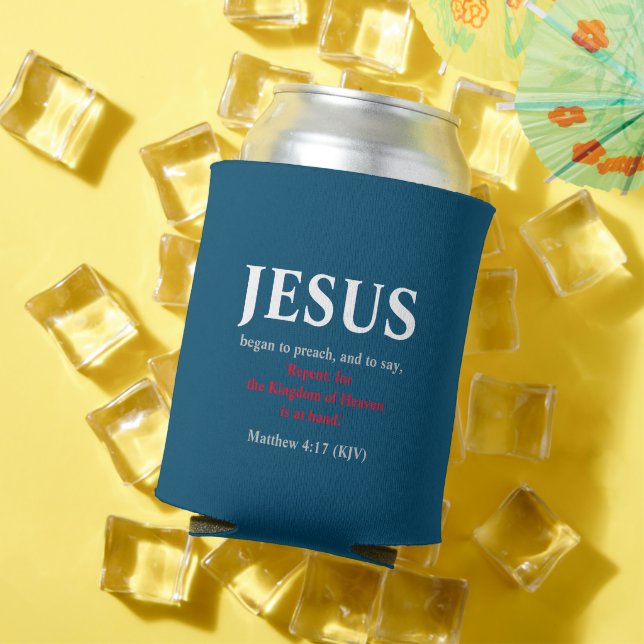 Rafraîchisseur Pour Canette Jésus Commença À Prêcher. Matthieu 4:17 (Été in situ)