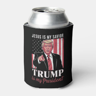 Rafraîchisseur Pour Canette Jésus est mon sauveur Trump est mon président élec