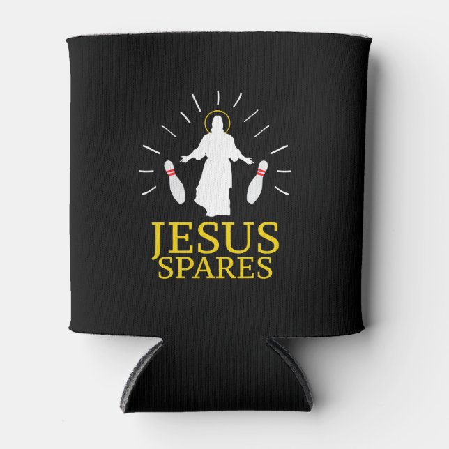 Rafraîchisseur Pour Canette Jesus Spares Funny Christian Bowling (Devant)