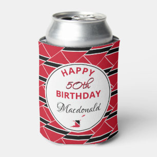 Rafraîchisseur Pour Canette JEUX 50ème anniversaire Trinidad Drapeau personnal
