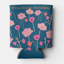 Joli 30ème Anniversaire Floral Moderne Avec Age Pe