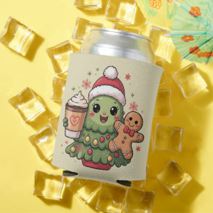 Rafraîchisseur Pour Canette Joli café au lait de Noël arbre de Noël pain d'épi