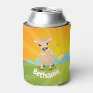 Rafraîchisseur Pour Canette Joli joli maillot de vache et de fleur lever de so