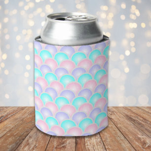 Rafraîchisseur Pour Canette jolie rose aqua bleu pastel écailles de sirène