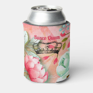Rafraîchisseur Pour Canette Jolies fleurs de Bunco de rose d'aquarelle de