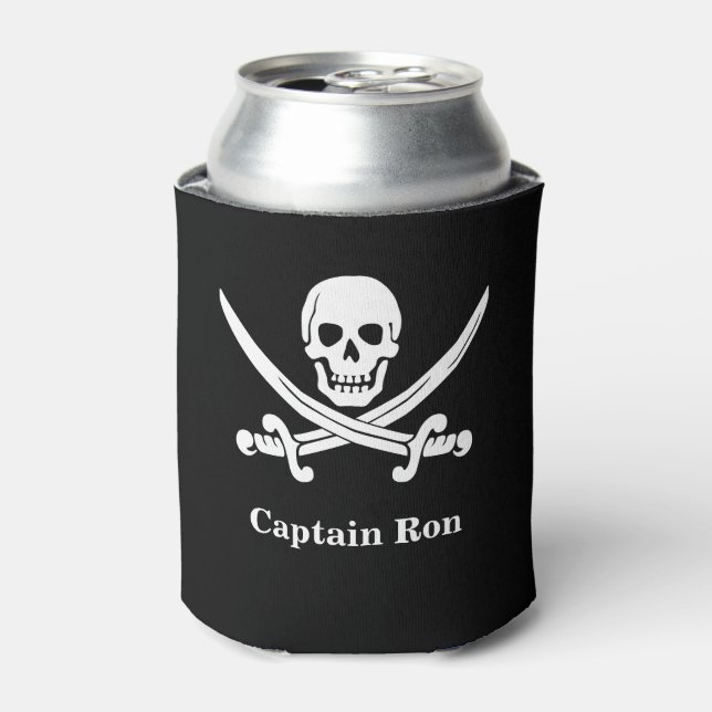 Rafraîchisseur Pour Canette Jollys rogers Pirate Capitaine Custom (Can devant)
