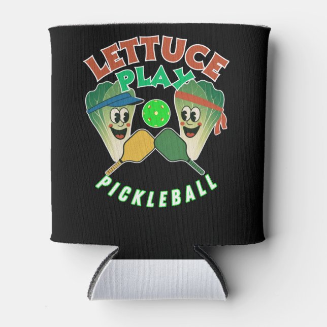 Rafraîchisseur Pour Canette Jouer Au Pickleball De Laitue Sur ! (Devant)