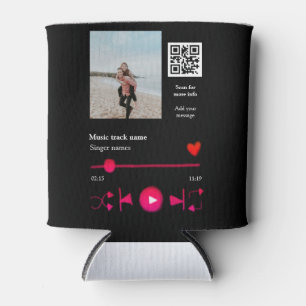 Rafraîchisseur Pour Canette Joueur de musique couple personnalisé amour q r co