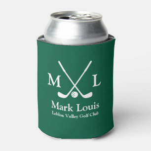 Rafraîchisseur Pour Canette Joueurs de golf Monogramme Personnalisé Vert
