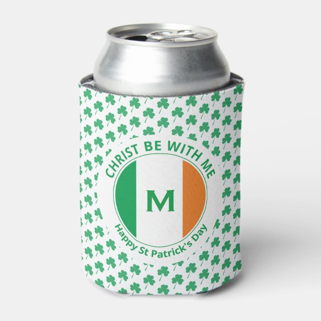 Rafraîchisseur Pour Canette Jour de la Saint Patrick Citation Monogram Shamroc (Can devant)