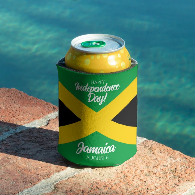 Rafraîchisseur Pour Canette Jour de l'indépendance de la Jamaïque drapeau nati (Piscine in situ)