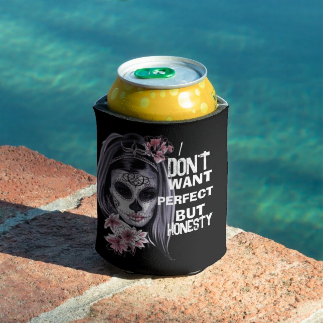 Rafraîchisseur Pour Canette Jour des morts, drôle de crâne de fille de sucre,  (Piscine in situ)