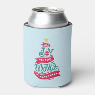 Rafraîchisseur Pour Canette Joy to the World Christmas Citation Typographie