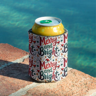 Rafraîchisseur Pour Canette Joyeuse et brillante couleur Festif Typographie ré