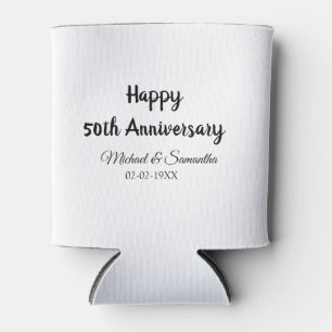 Rafraîchisseur Pour Canette Joyeux 50e anniversaire ajouter nom du couple date