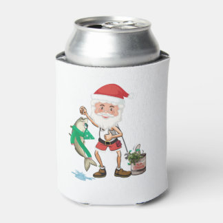 Rafraîchisseur Pour Canette Joyeux amoureux de la pêche de Noël
