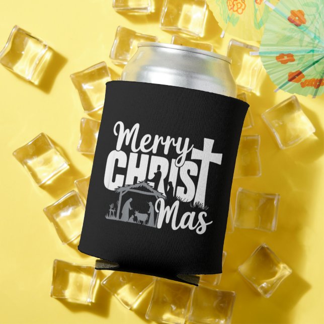 Rafraîchisseur Pour Canette Joyeux Christ Mas Christian Noël Famille Jésus (Été in situ)