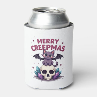 Rafraîchisseur Pour Canette Joyeux Creepmas Chat Pastel Goth Noël Crâne T-S