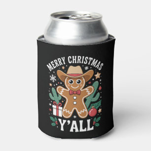 Rafraîchisseur Pour Canette Joyeux Noël à tous Cowboy Gâteau de Noël Cactus