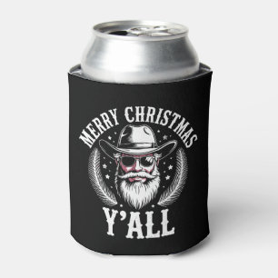 Rafraîchisseur Pour Canette Joyeux Noël à tous Cowboy Santa Ouest Occidental
