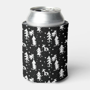 Rafraîchisseur Pour Canette Joyeux Noël! Pâte de refroidissement noir et blanc