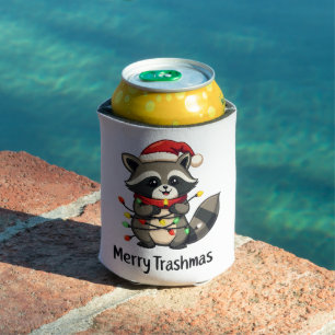 Rafraîchisseur Pour Canette Joyeux Trashmas Funny Raccoon Noël