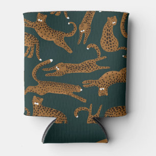 Rafraîchisseur Pour Canette Jungle léopard : Vintage Poster de animal.