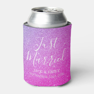 Rafraîchisseur Pour Canette Juste Marié Romantique violet rose Can Cooler