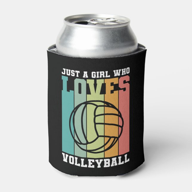 Rafraîchisseur Pour Canette Juste une fille qui aime le volleyball (Can devant)