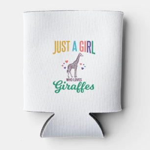Rafraîchisseur Pour Canette Juste une fille qui aime les girafes vintage vecte