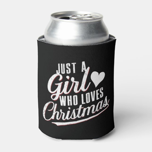 Rafraîchisseur Pour Canette Juste une fille qui aime Noël (Can devant)
