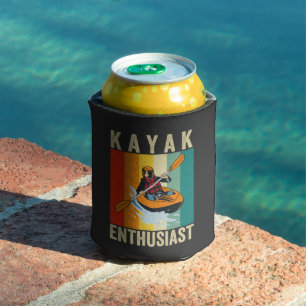 Rafraîchisseur Pour Canette Kayak Enthusuast Funny Canoë Vintage Retro