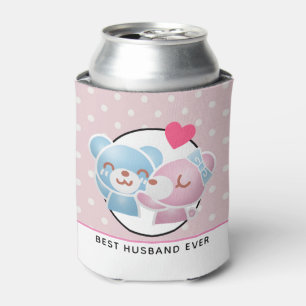 Rafraîchisseur Pour Canette Kissing Bears mignonne et Kawaii meilleur mari jam