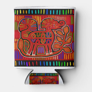 Rafraîchisseur Pour Canette Kuna Indian Baby Elephant - Mola Folk Art