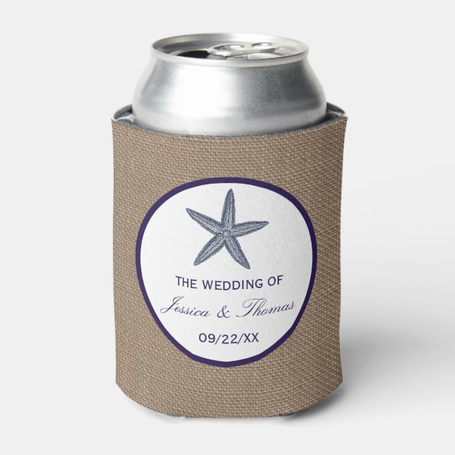 Rafraîchisseur Pour Canette La collection de mariages de la marine Starfish Bu (Can devant)